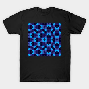 blue op art pattern T-Shirt